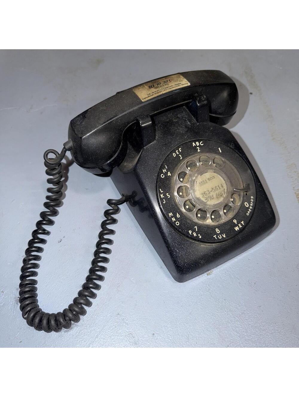 Vtg Western Electric Bell System Model 500 C/D Rotary Desk Black Telephone